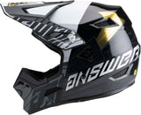 Answer Racing 447704 A23 AR3 Ronin Helmet: Black/White/Gold